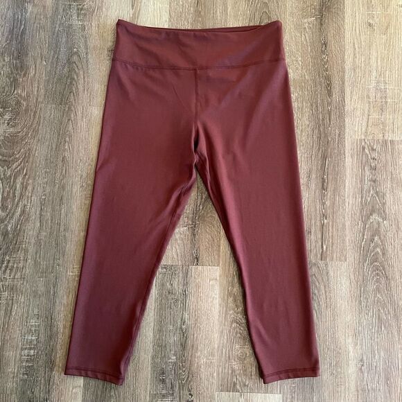 Zyia Active Burgundy Red Ankle Leggings - Size: 20 - Picture 6 of 7